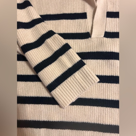 Zara cream and black striped sweater - Picture 4 of 8